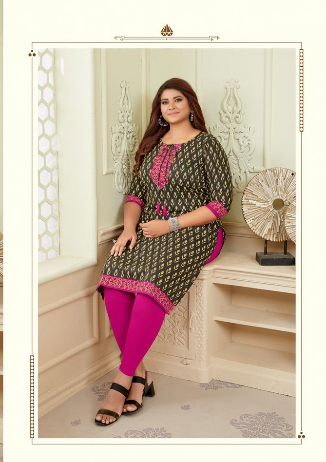 Aarvi Plus Size Vol 2 Regular Wear Wholesale Printed Kurtis
